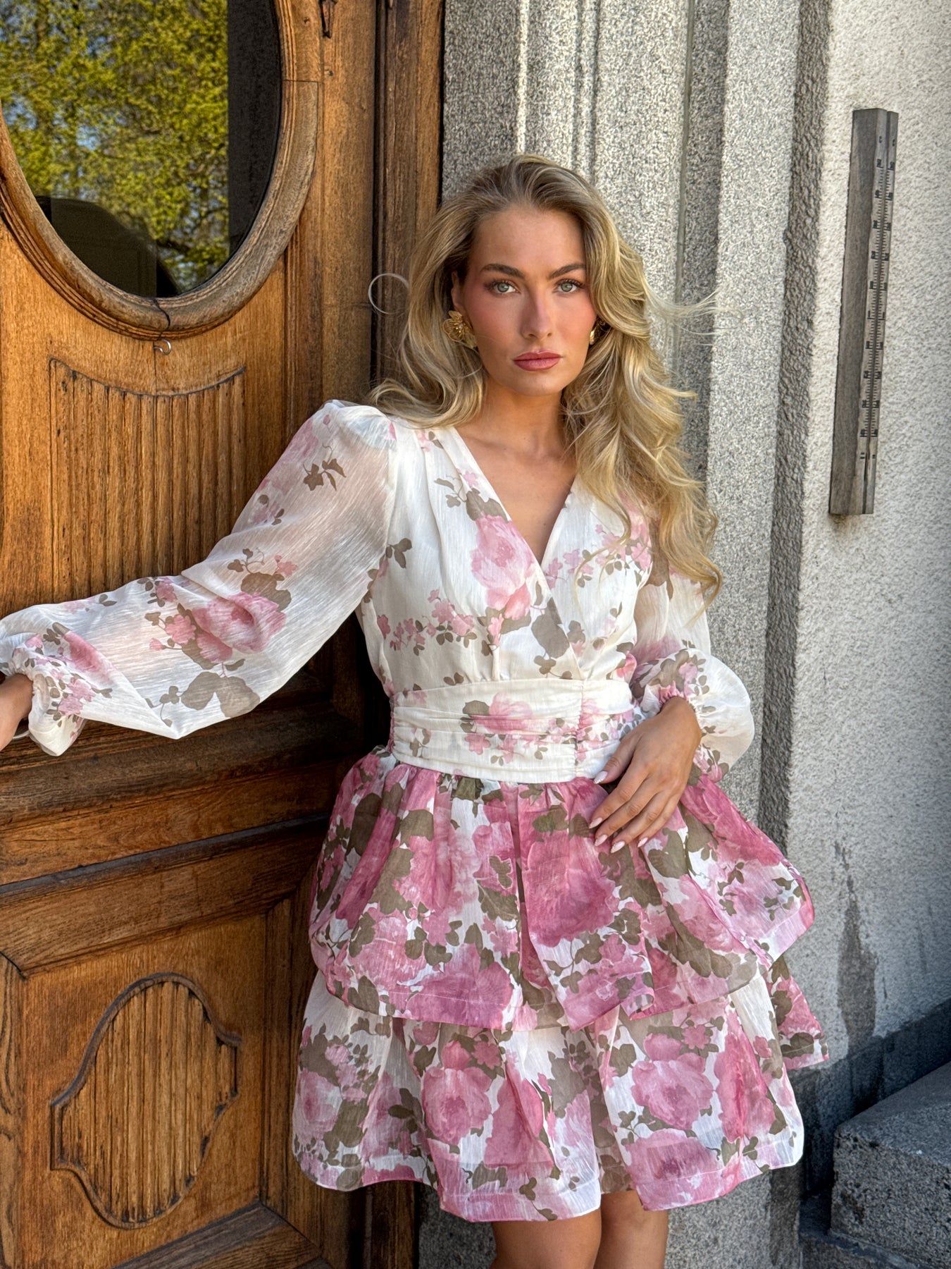 Jade Wave Rose Dress - Rosa
