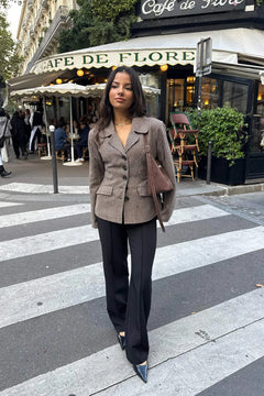 Stineic Blazer - Brown Checks