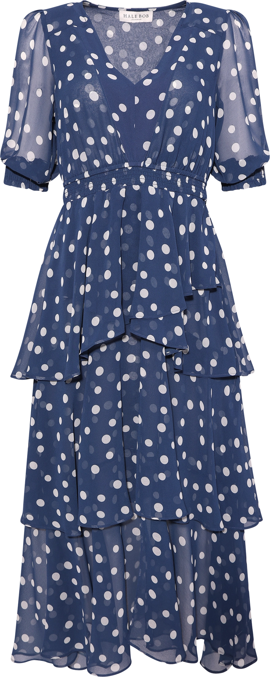 Kiera Dress W Tiered Skirt - Navy