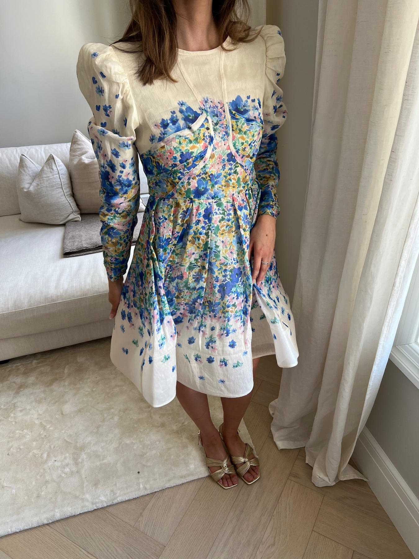 Leoni Silk Blend Mini Dress - Ditsy