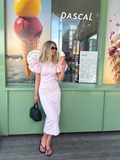 Jacquard Midi Puffy Dress - Ballerina