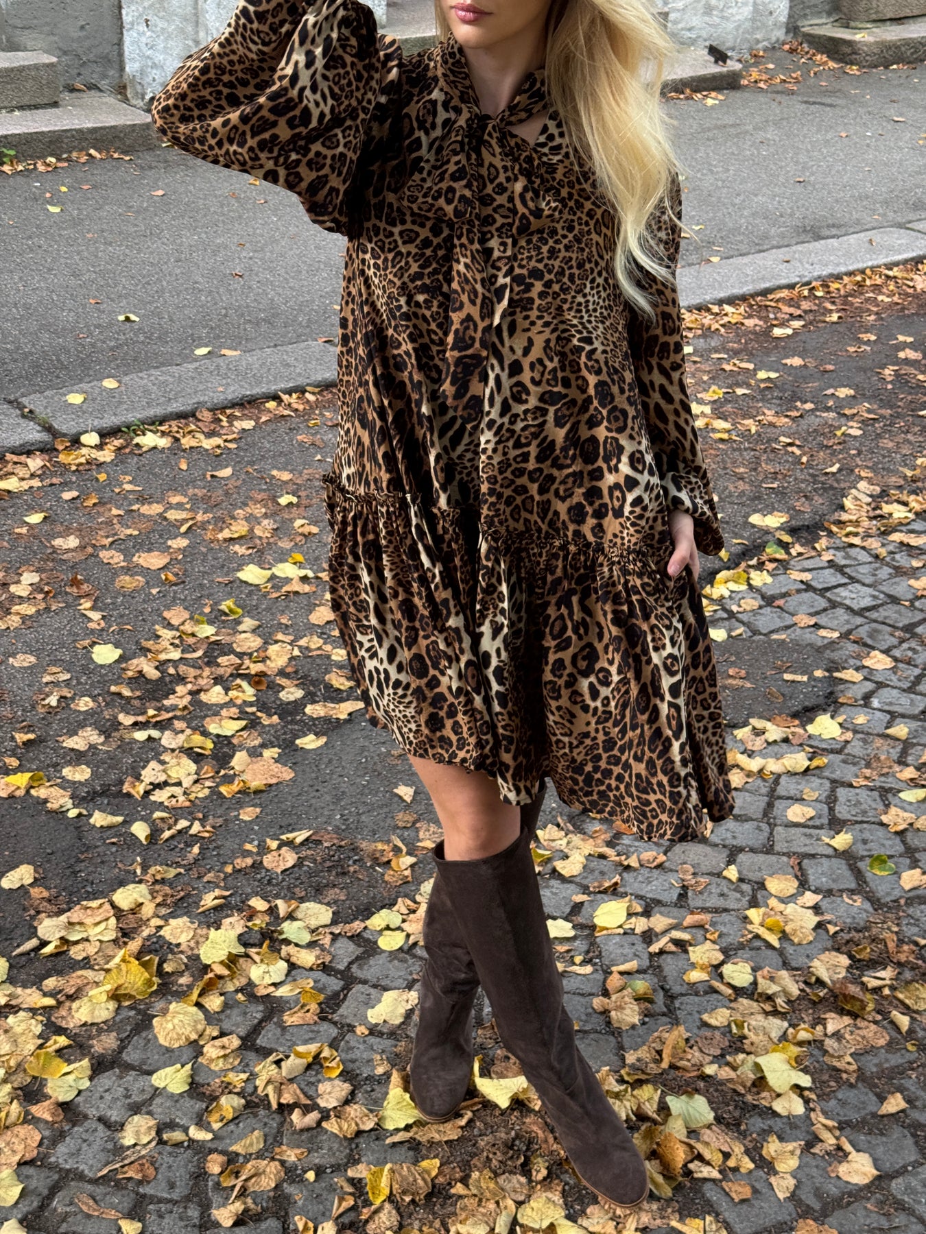 Jofrid Bow Miniklänning - Leopard