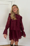 Ellinoric Lace Shirt - Vintage Bordeaux