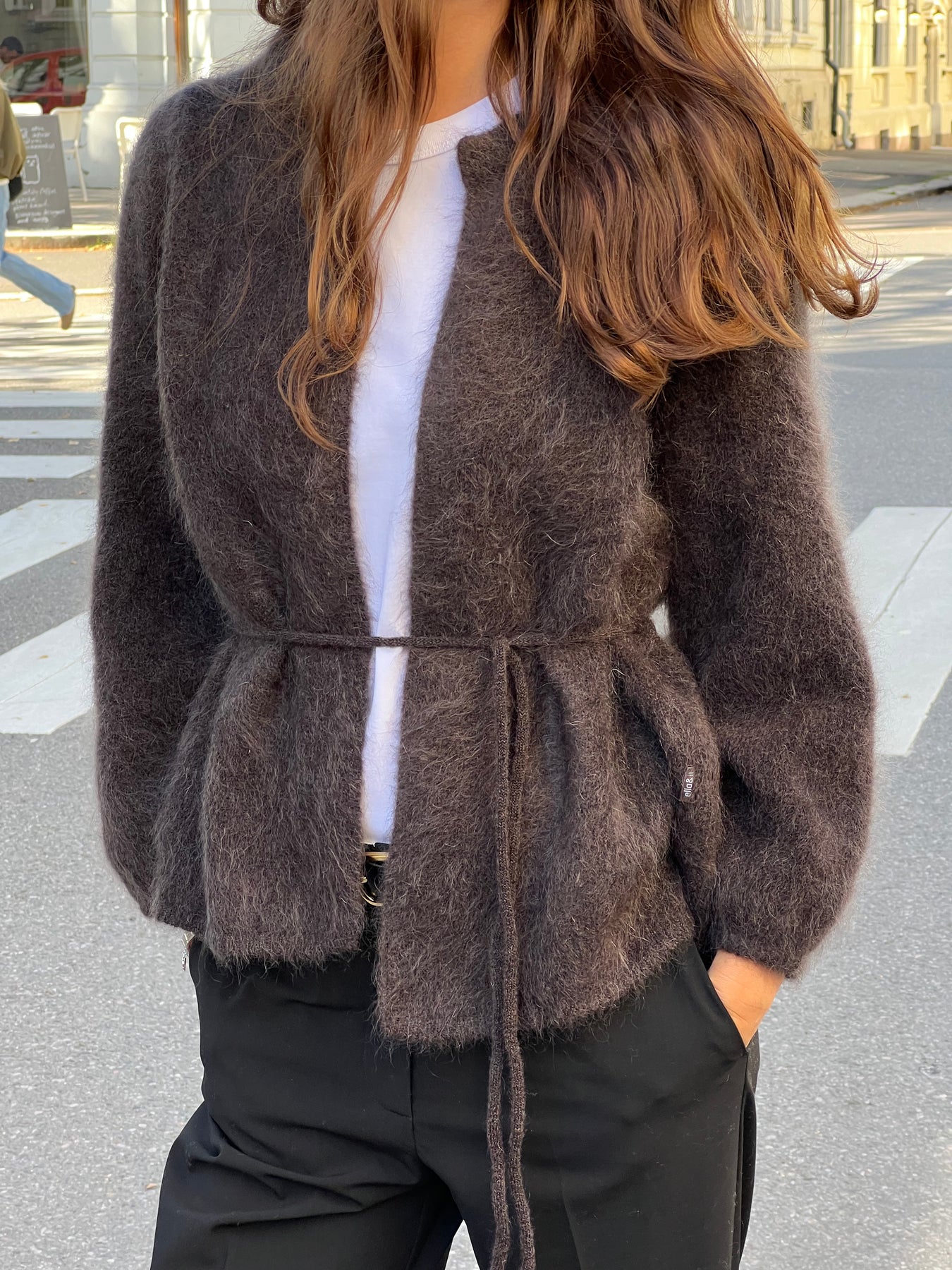 Fredrikke Chunky Cardigan - Dark Brown