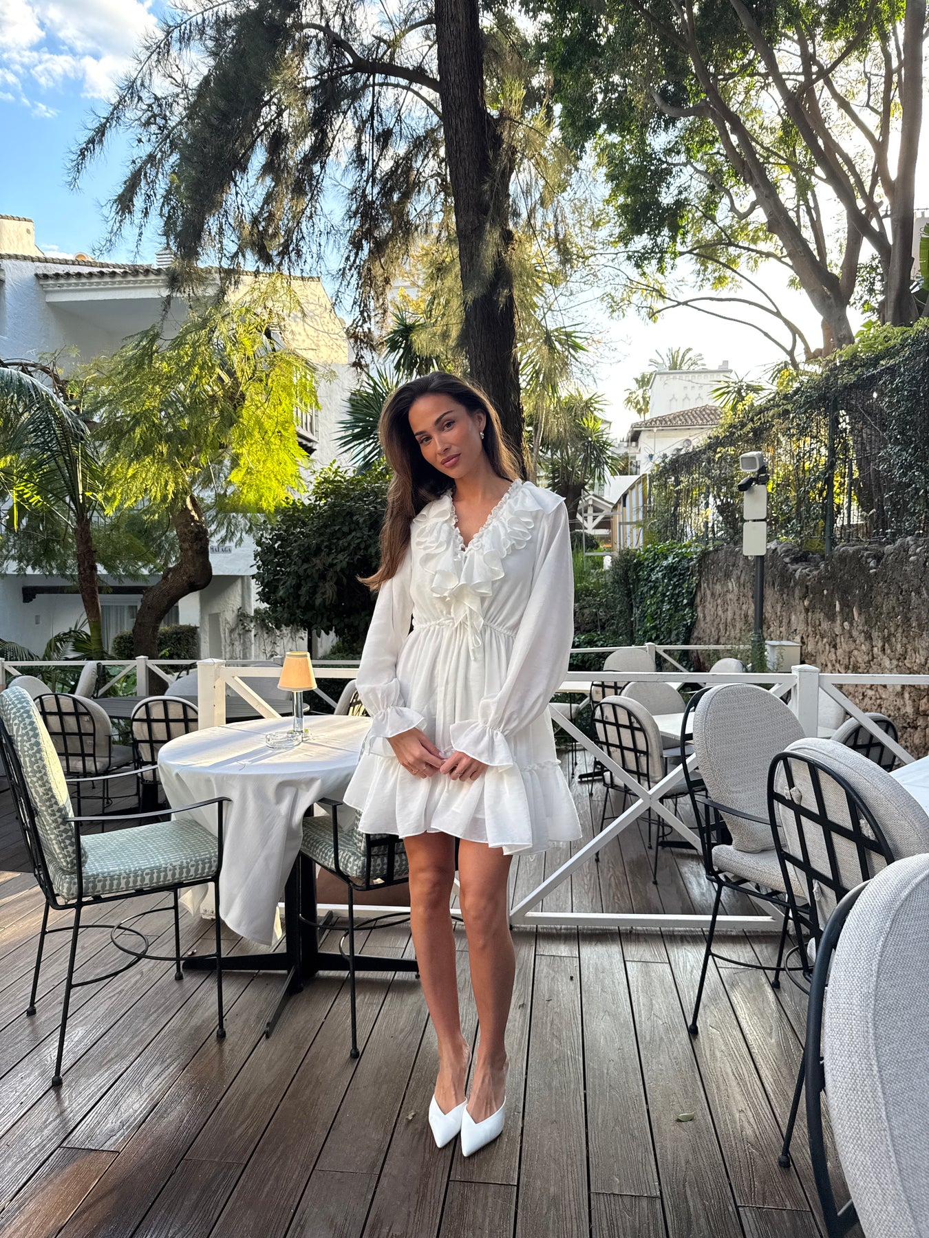 Aldora Boho Dress - Vit