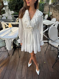 Aldora Boho Dress - Vit