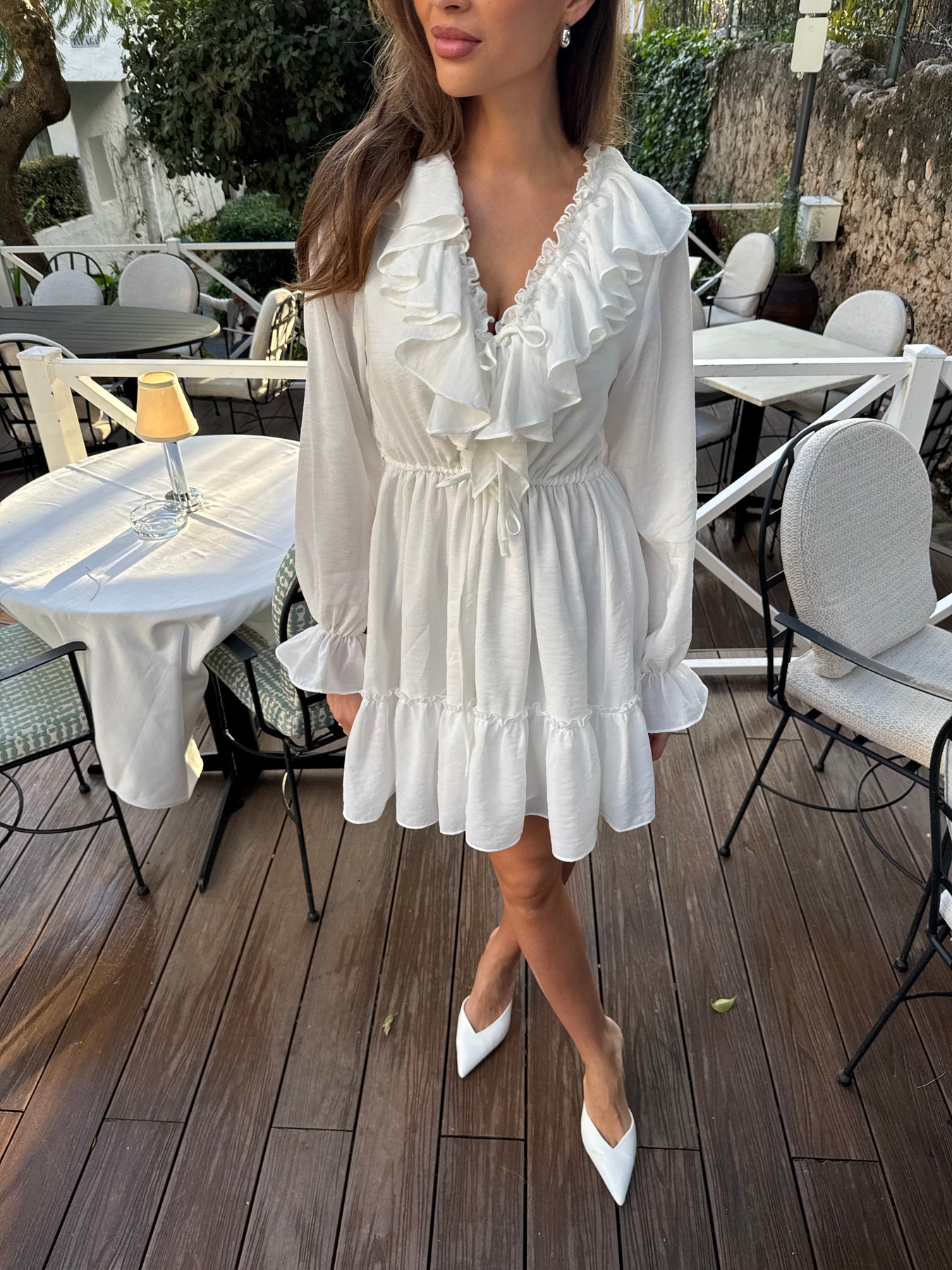 Aldora Boho Dress - Vit