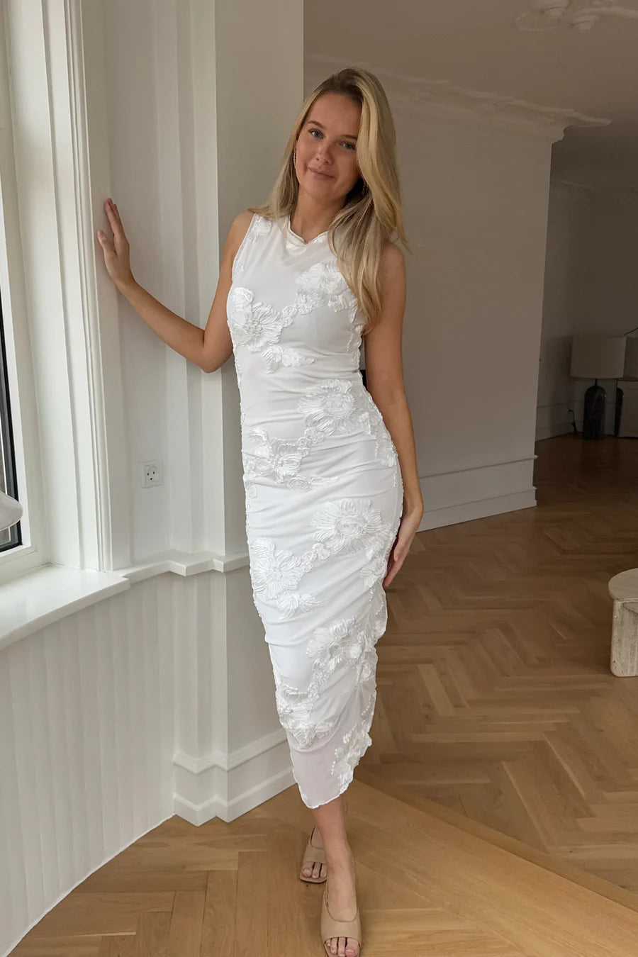 Miraic Mesh-klänning - White Flower