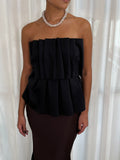 Sculpted Tube Top - Svart