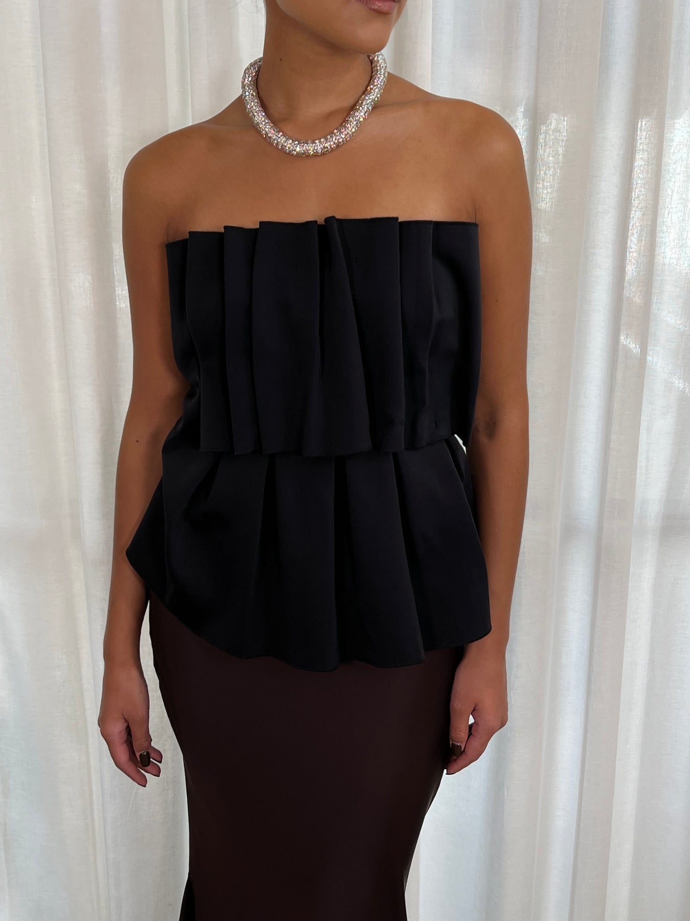 Sculpted Tube Top - Svart