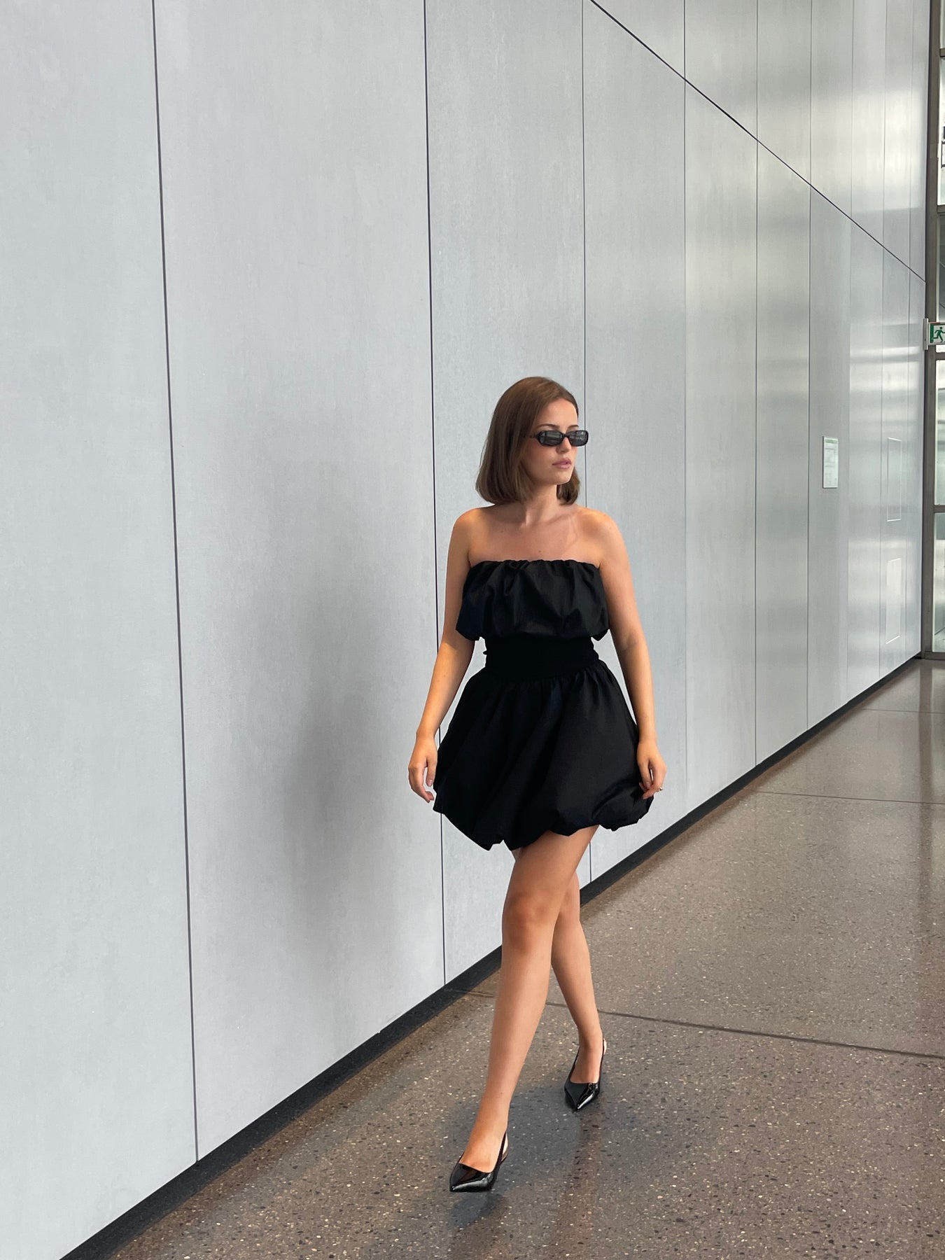 Mini Balloon Skirt - Svart