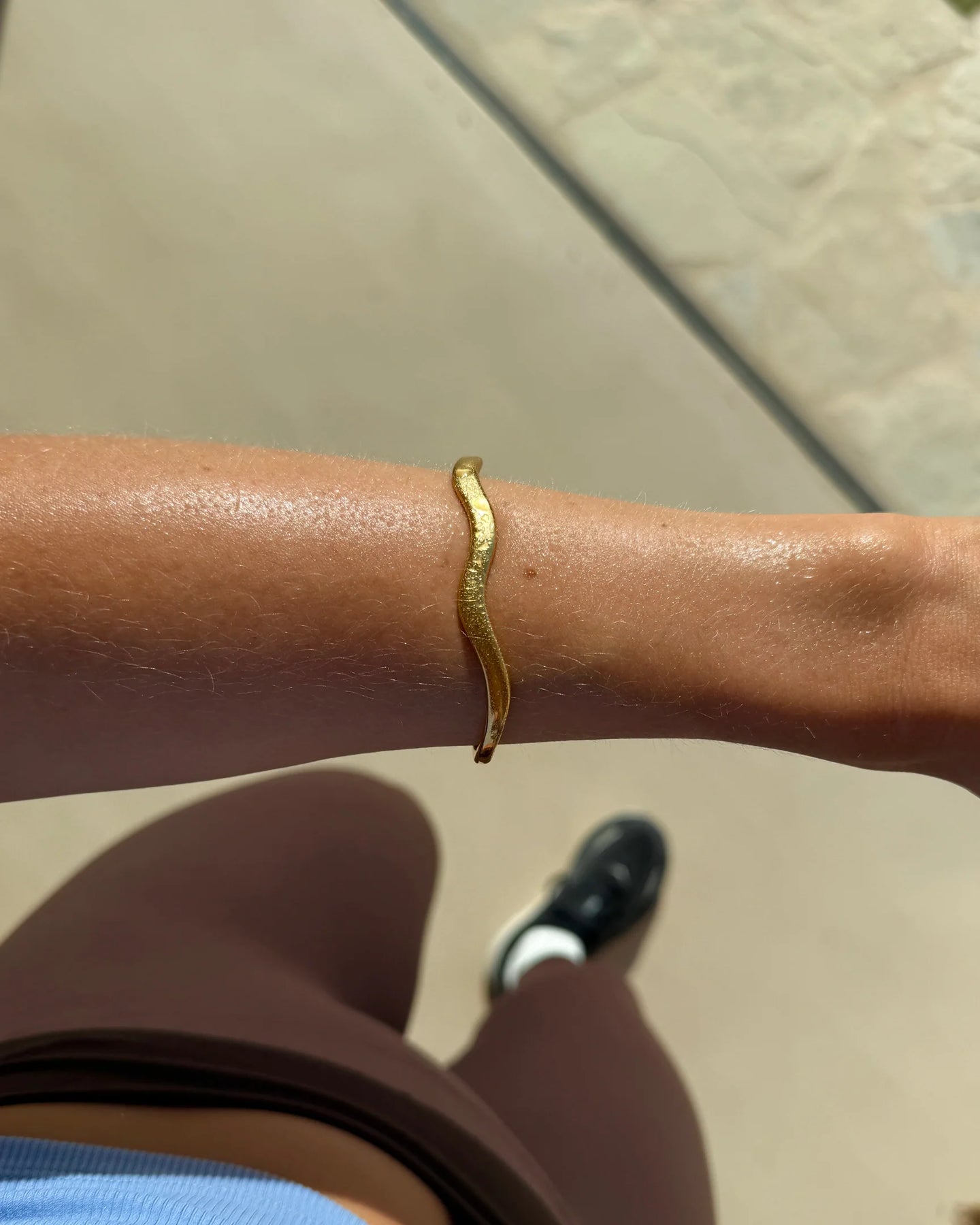 Wavy Bangle - Guld