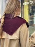 Victoria Wool Cashmere Scarf - Vinröd