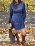 Edda Short Dress - Navy
