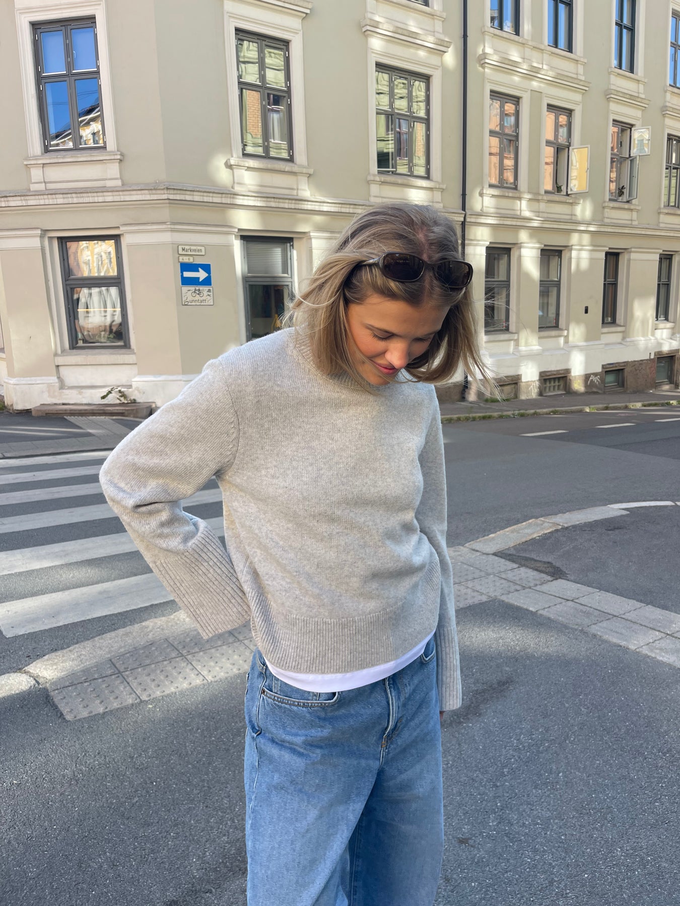 Mari Wool Sweater - Ljusgrå