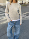 Mari Wool Sweater - Ljusgrå