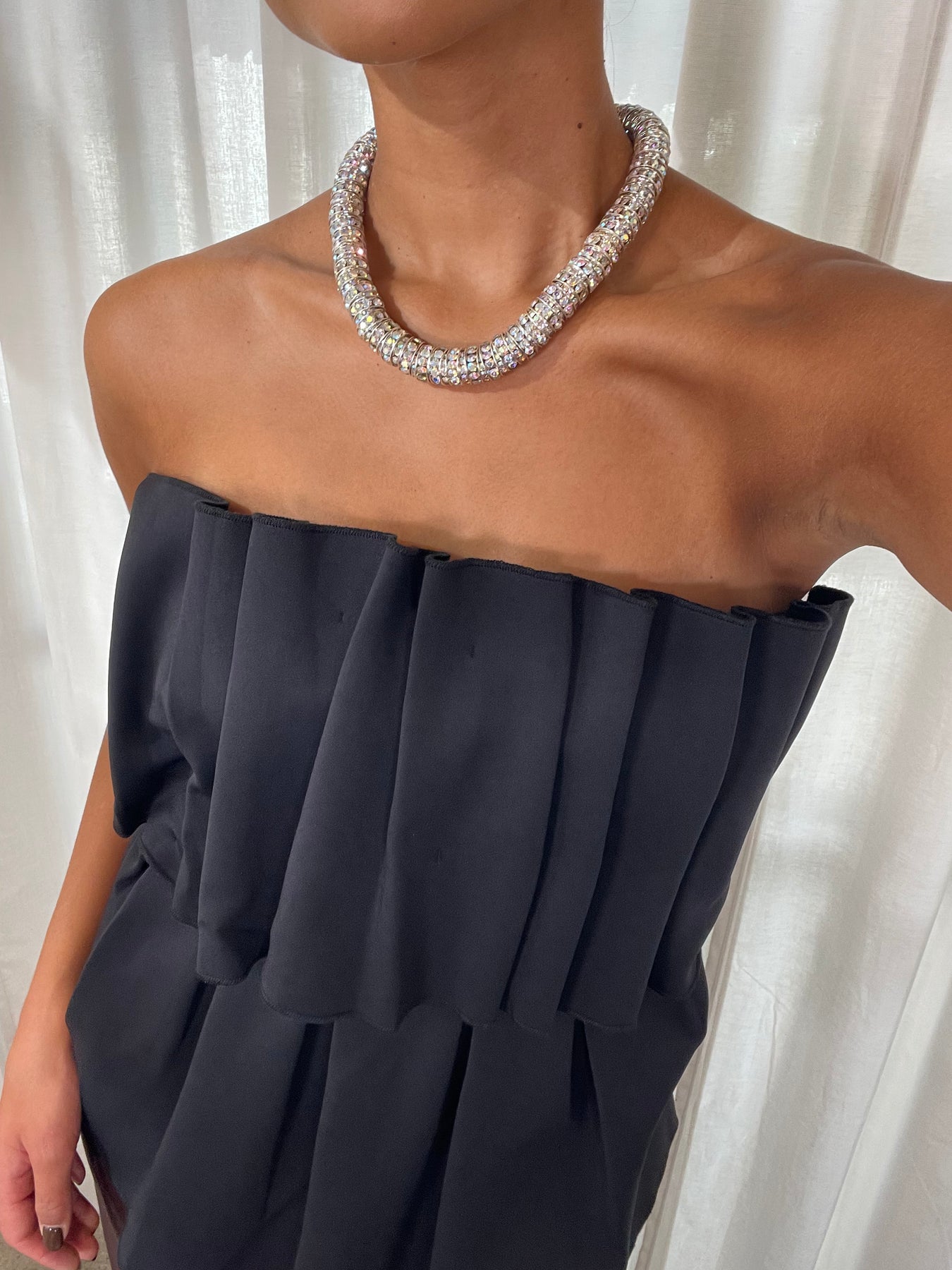 Fat Diamond Necklace - Silver