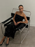 Alva Maxi Sequin Skirt - Svart