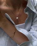 Pearl Star Necklace - Guld