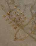 Bone Letter Necklace - Guld