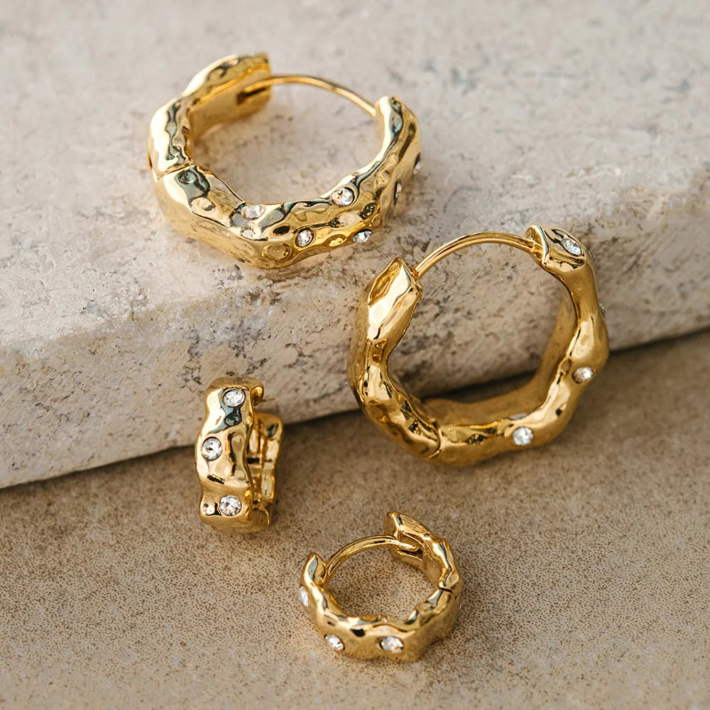 Molten & Sw Earrings - Gold