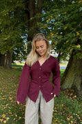 Karmaic Fitted Cardigan - Bordeaux