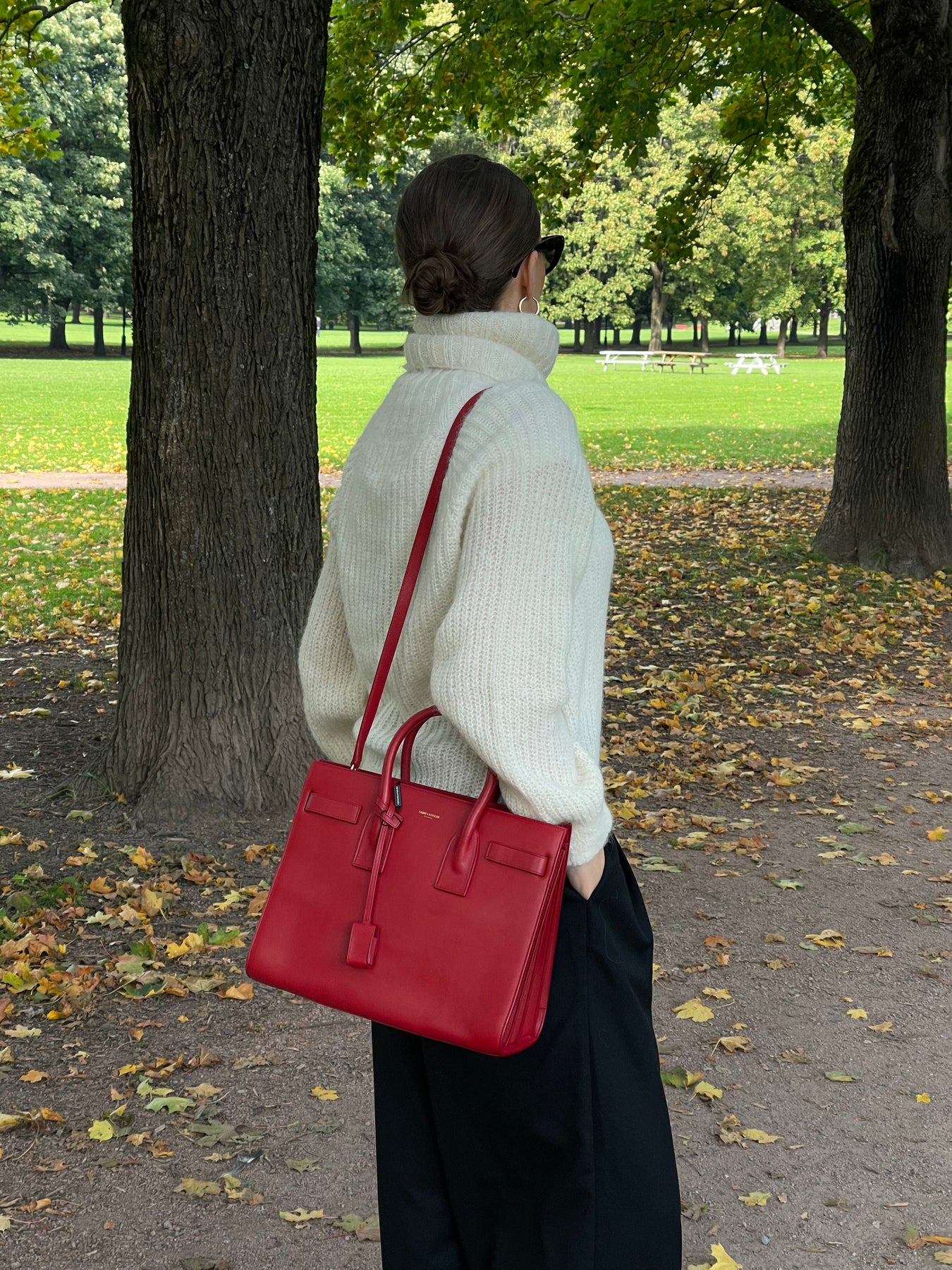 Saint Laurent Sac De Jour Väska - Röd