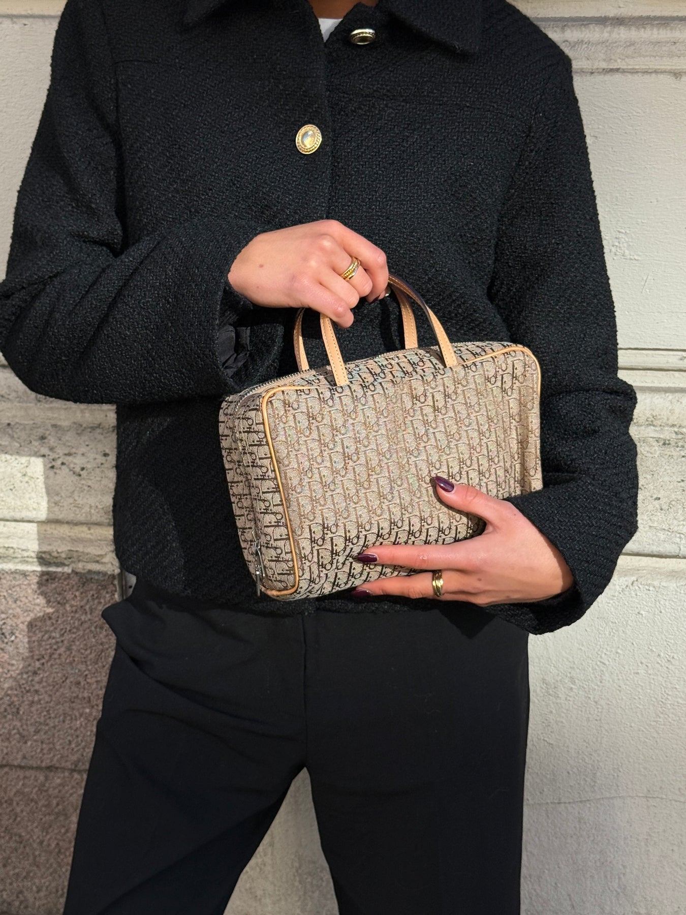 Dior Monogram Handväska - Beige