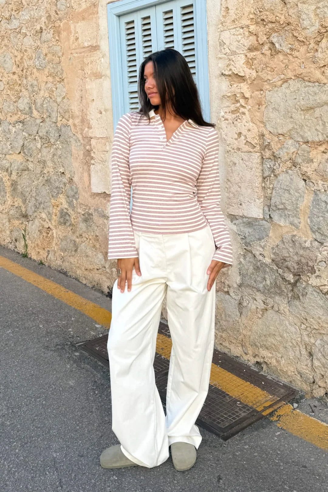 Livaic Polo - Lavender Stripes