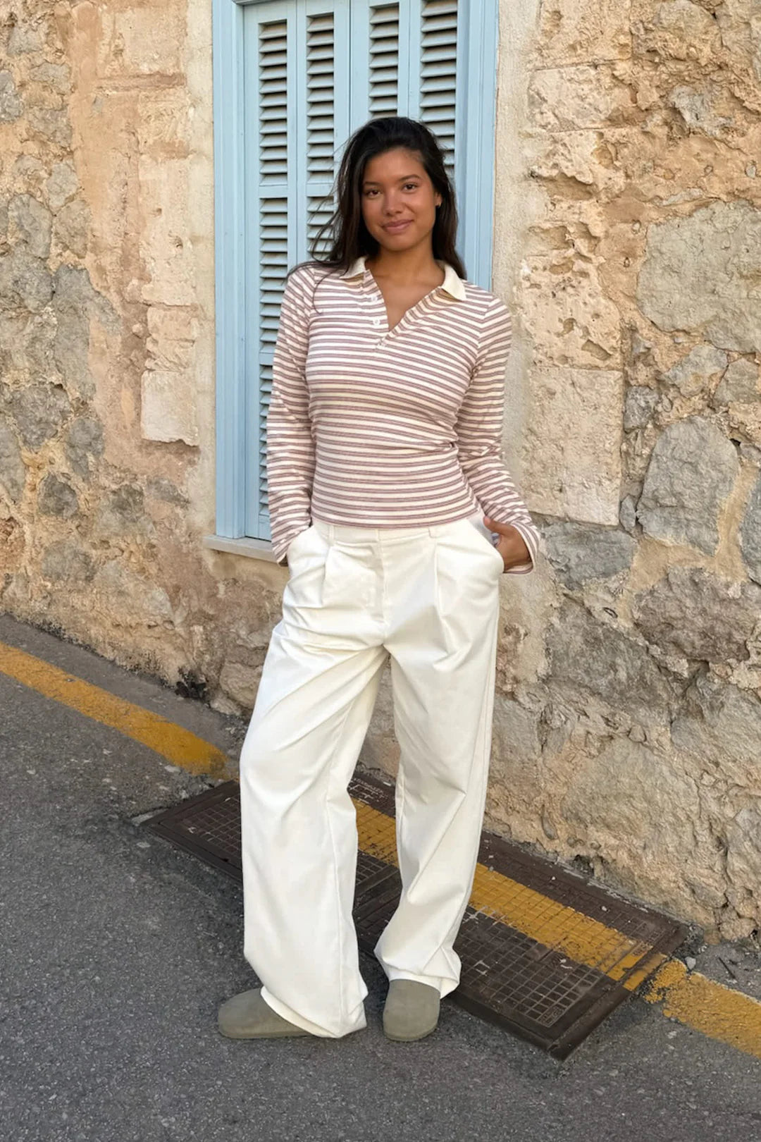 Livaic Polo - Lavender Stripes