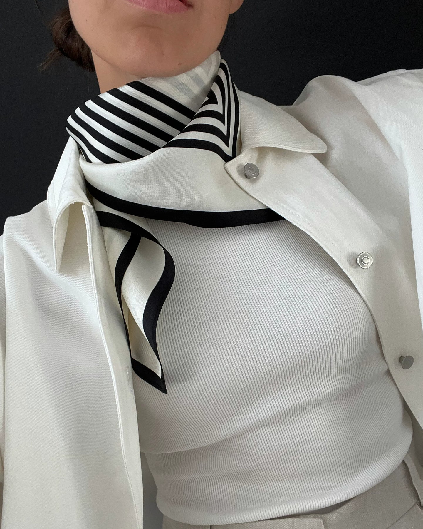 No. 1 - Cream & Black