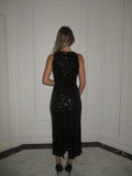Sophie Sequins Plunge Dress - Svart