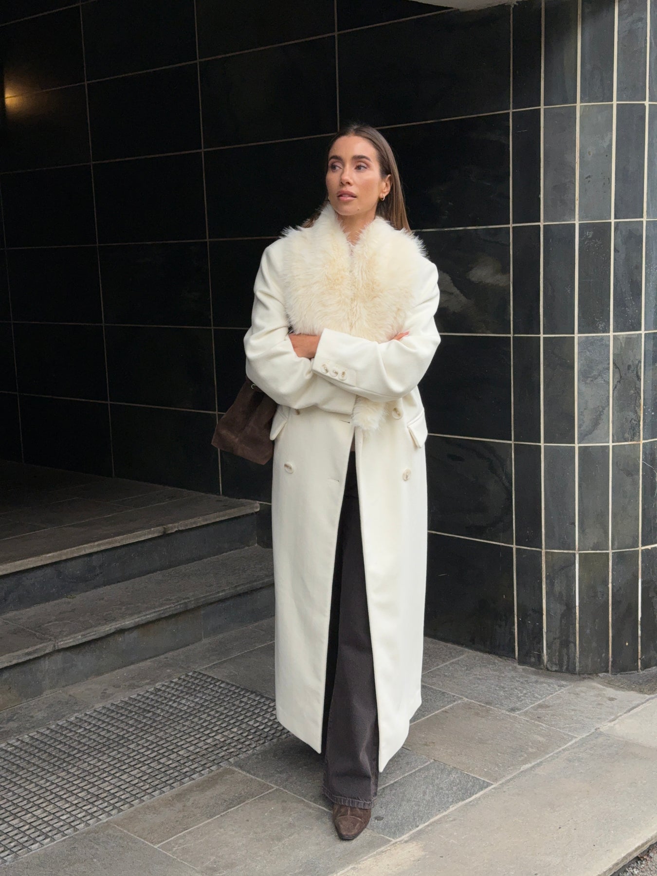 Isabella Wool Maxi Coat - Creme