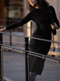 Cashmere Dress "Hedvig" - Svart