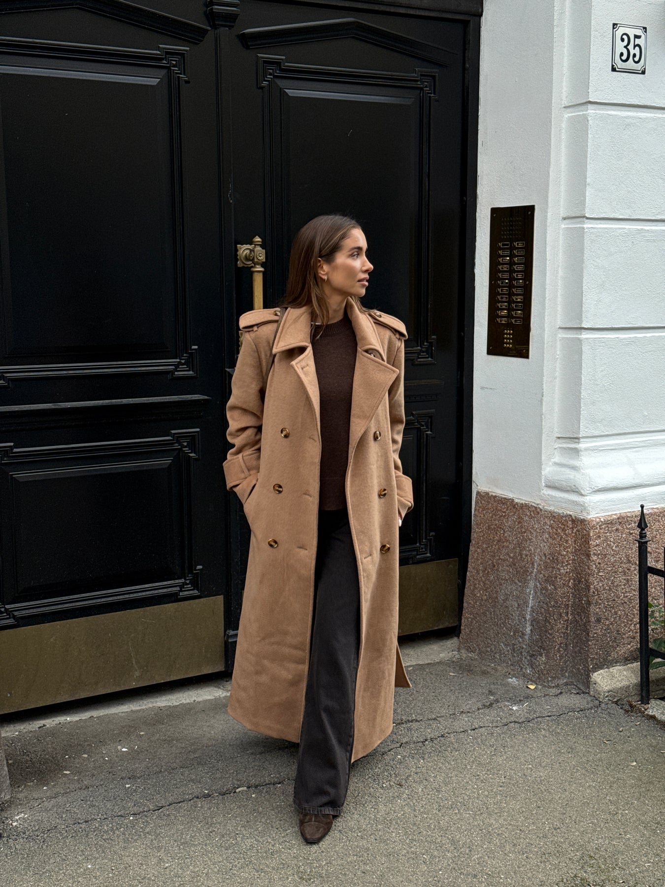 Filippa Wool Maxi Coat - Camel
