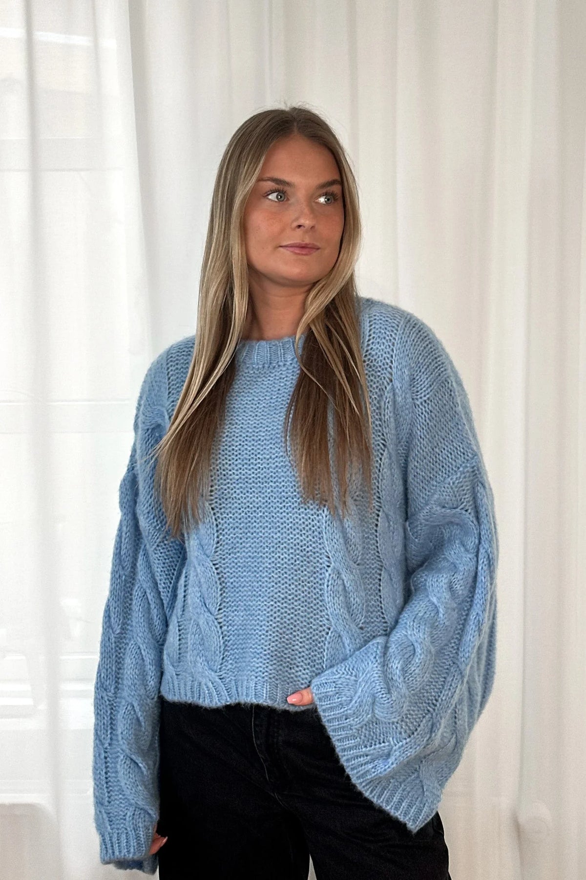 Lyza Sh Knit - Light Blue