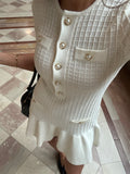 Gerdalil Cotton Knit Dress - Creme