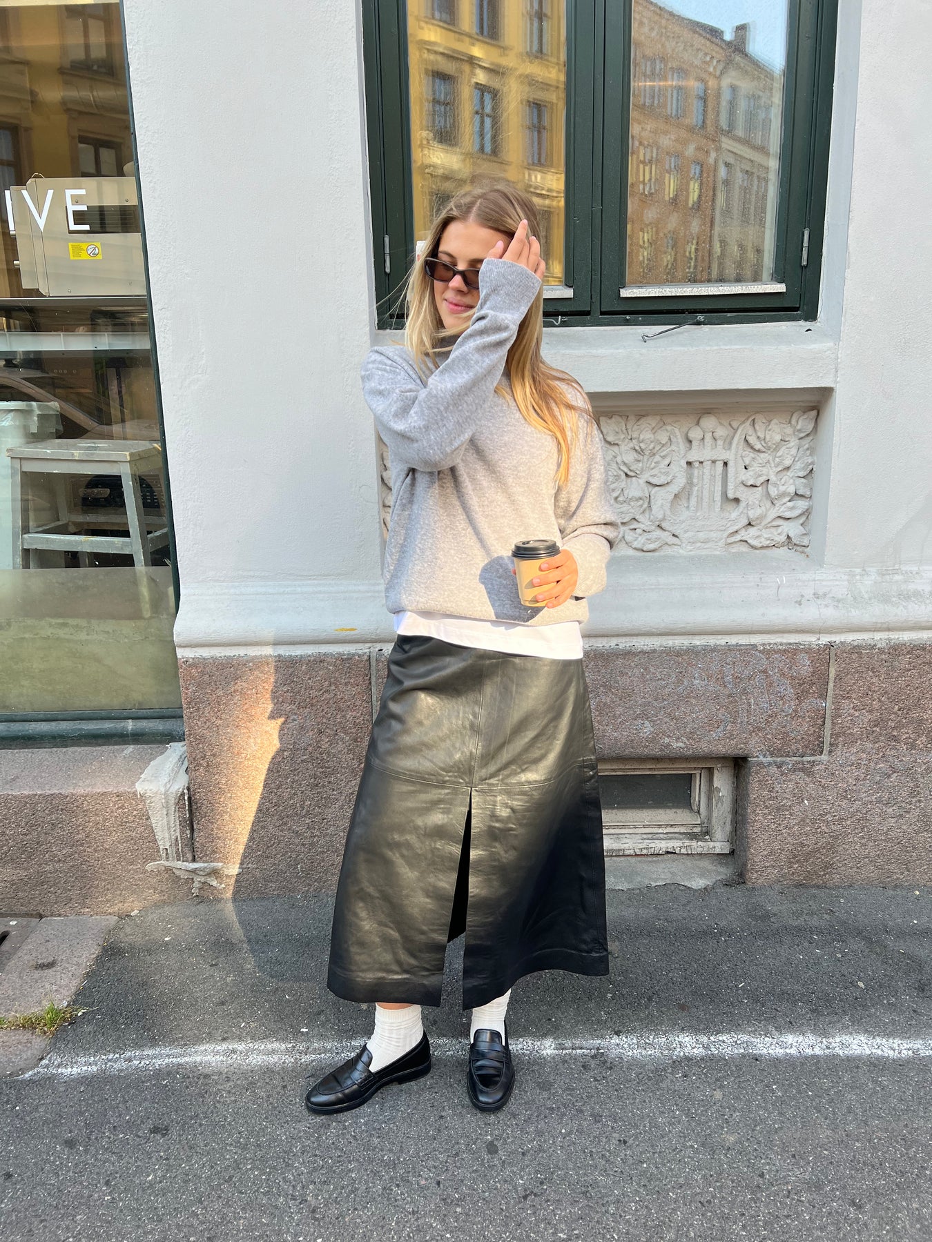 Nina Wool Knit Sweater - Grå Melange