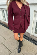 Karmaic Fitted Cardigan - Bordeaux
