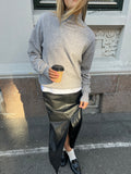 Nina Wool Knit Sweater - Grå Melange