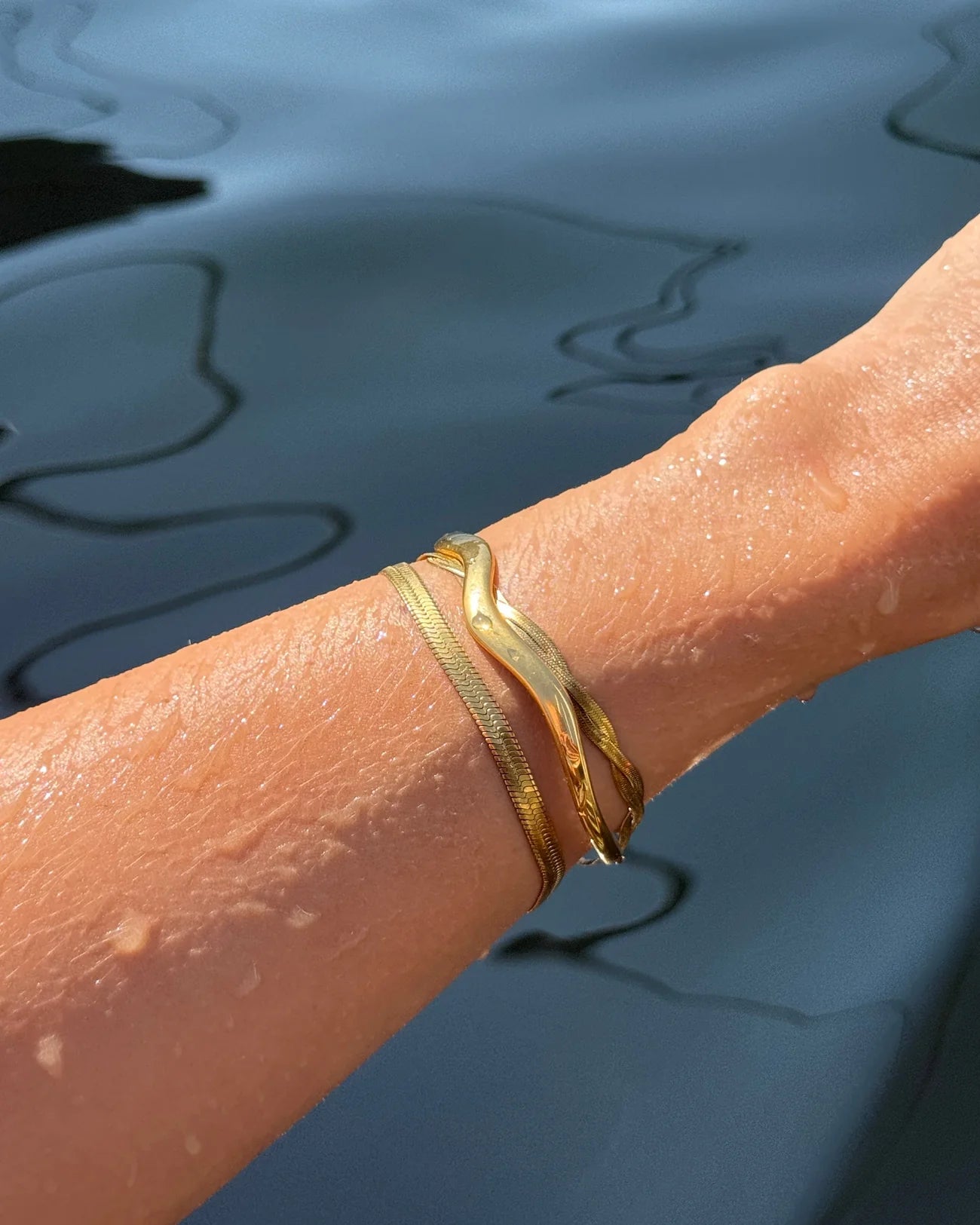 Bone Armband - Guld
