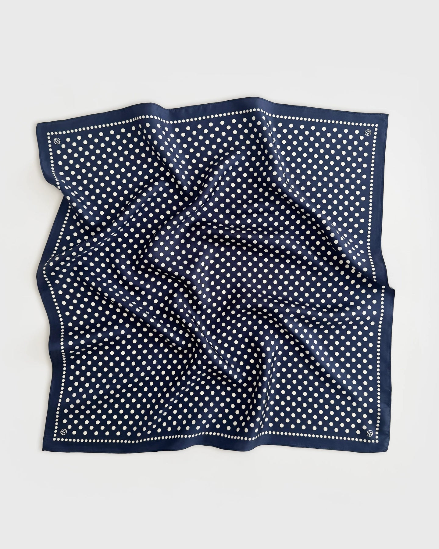 Polkadot Scarf - Navy & Cream