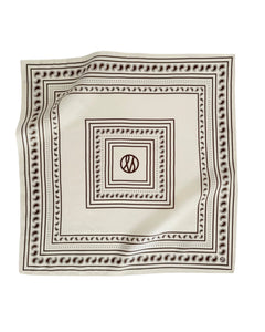 Paisley Scarf - Cream & Mocha Mousse