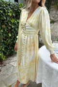 Adelic Long Dress - Sunlight Blossom