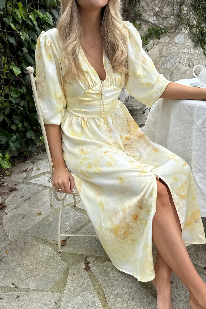 Adelic Long Dress - Sunlight Blossom