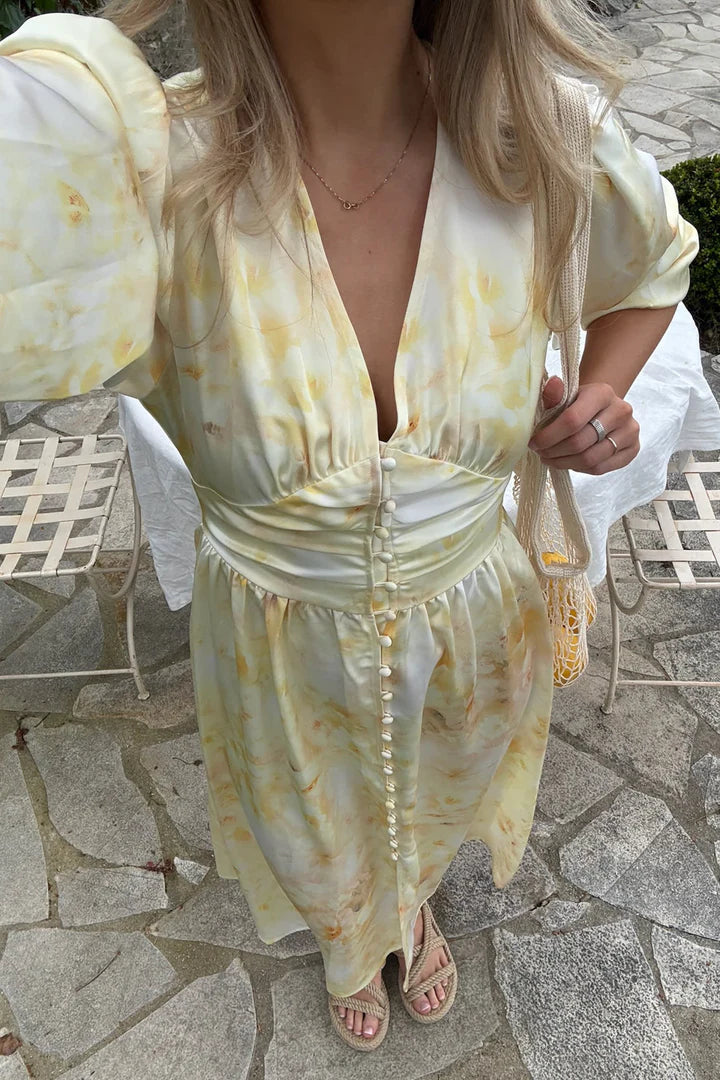 Adelic Long Dress - Sunlight Blossom