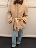 Anja Quiltad Jacka - Beige