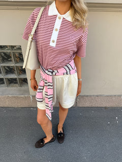Olga Mini Stripe Tee - Pink