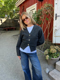 Elisabeth Knit Cardigan - Dark Grey Melange