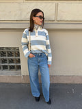 Isabelle Block Polo Jumper - Blå